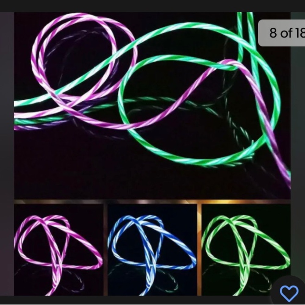 CANDY FLOW LED Charging Cable For iPhone - Green
